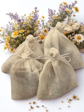 Hand Crafted 2 Natural Charcoal Sachets (Small 3x4) | Shoe & Drawer Deodorizer